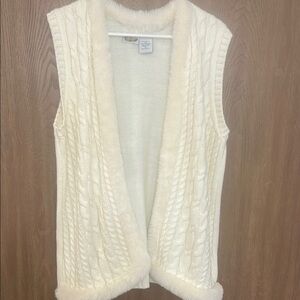 Women's Cream Sweater Vest